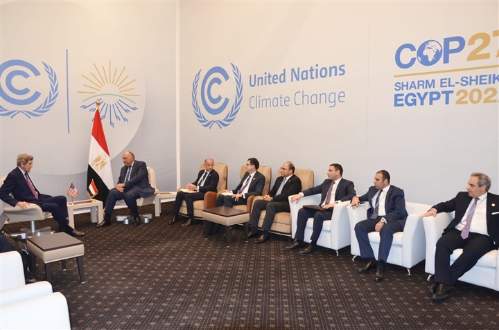 Sameh Shoukry empfängt den Klimabeauftragten des US-Präsident
