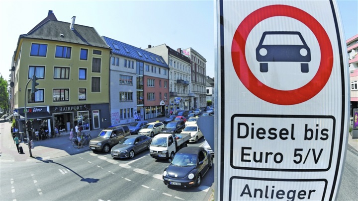 Diesel-Fahrverbot in mehreren Straßen